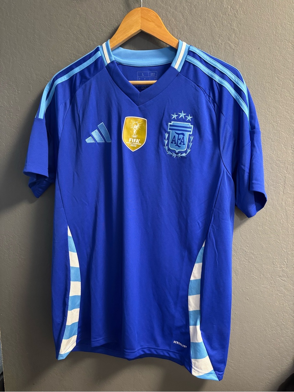 NWT Adidas Argentina Authentic 2022 Away Soccer Jersey - Men's large ~ box 3